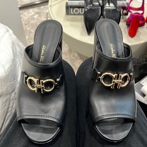 Salvatore Ferragamo pear block heels